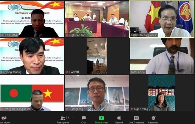 Shipping route connecting central Vietnam, India inaugurated