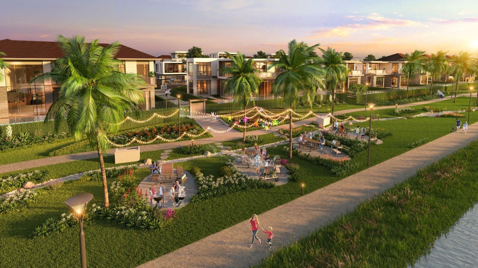 Một ngày ở biệt thự ven sông tại compound The Aqua