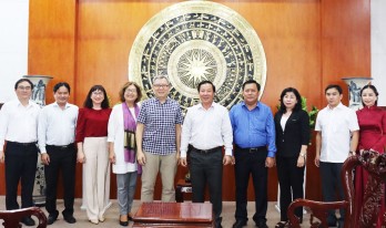 Chairman of the Provincial People's Committee - Nguyen Van Ut receives leaders of ChingLuh Group