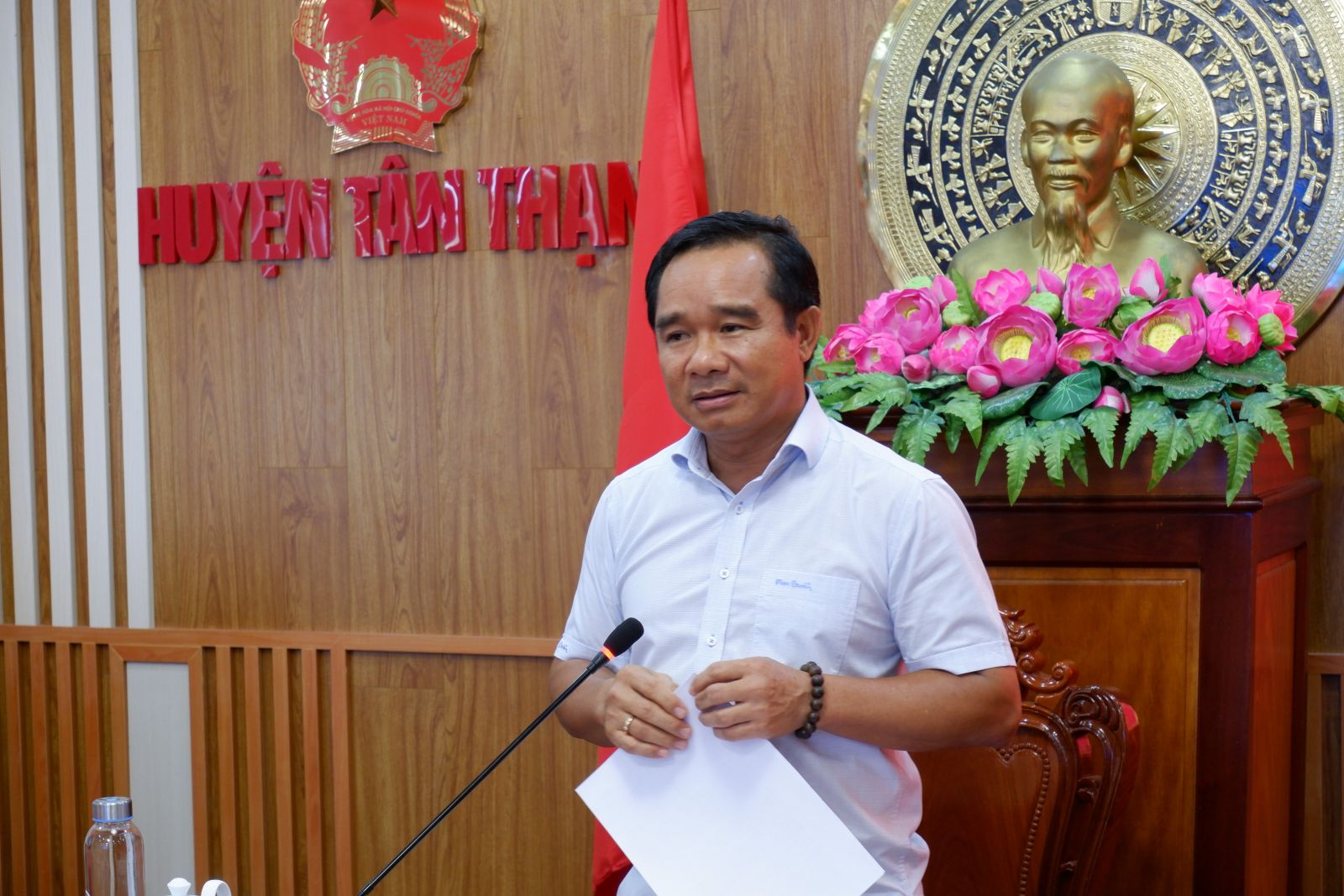 Bí thư Tỉnh ủy Long An - Nguyễn Văn Được làm việc với Ban Thường vụ Huyện ủy Tân Thạnh