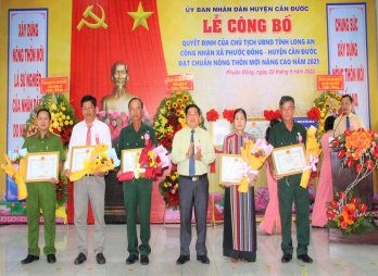 Phước Đông đón nhận danh hiệu xã đạt chuẩn nông thôn mới nâng cao