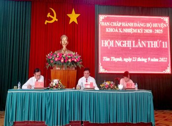 Tân Thạnh tổ chức Hội nghị Huyện ủy lần thứ 11, nhiệm kỳ 2020 - 2025 Tân Thạnh tổ chức Hội nghị Huyện ủy lần thứ 11, nhiệm kỳ 2020 - 2025