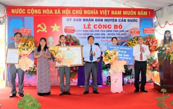 Long Sơn đón nhận danh hiệu xã đạt chuẩn nông thôn mới nâng cao