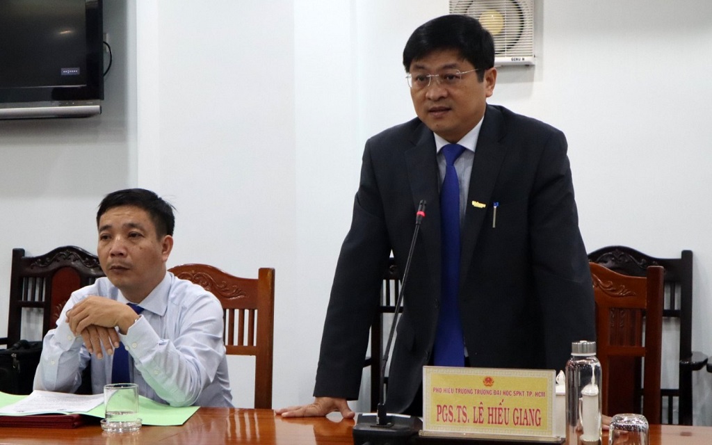 Vice President of HCMCUTE – Assoc. Dr. Le Hieu Giang affirmed that the school would be ready to cooperate with Long An in training high-quality human resources