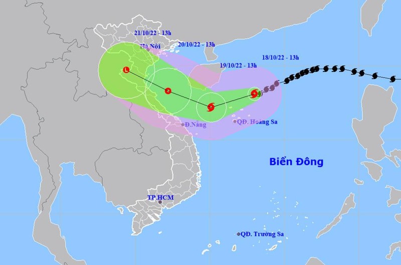 Bão số 6 có khả năng suy yếu khi vào vùng biển Hà Tĩnh đến Quảng Bình