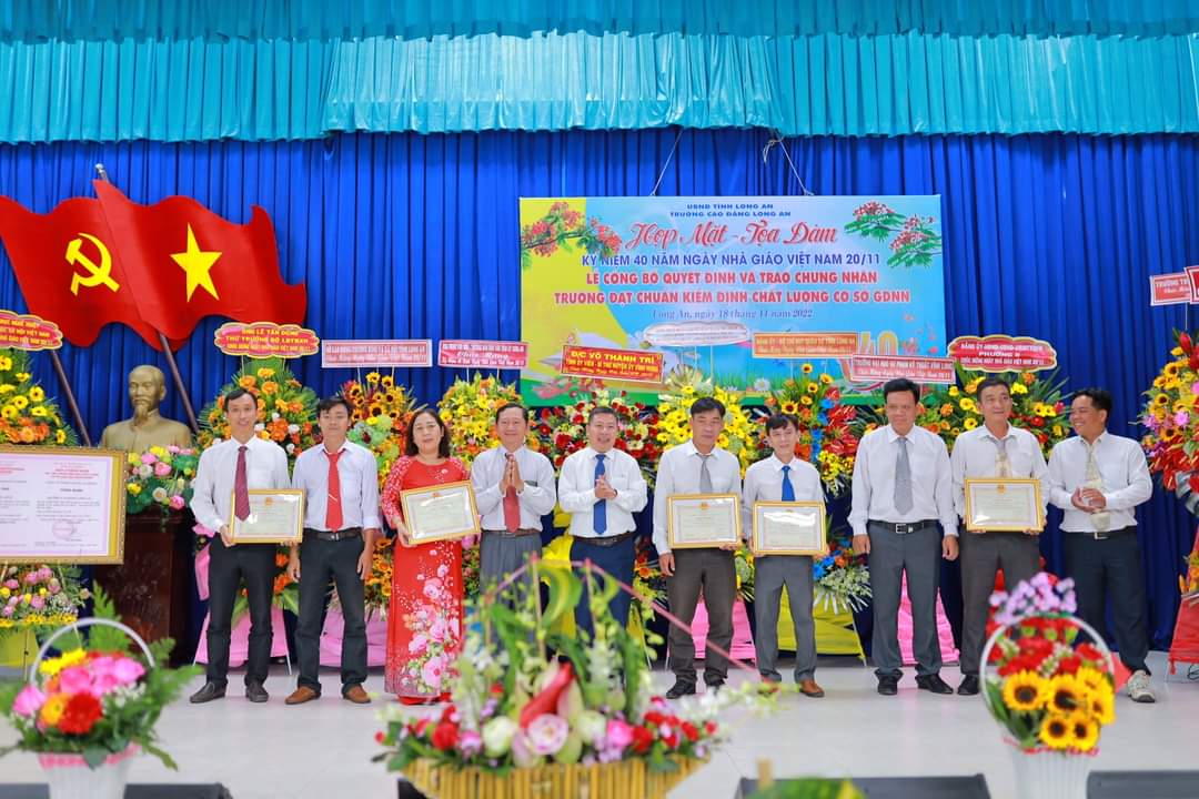 Trường Cao đẳng Long An đạt chuẩn kiểm định chất lượng cơ sở giáo dục nghề nghiệp