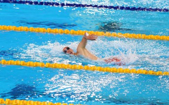 VĐV Võ Thị Mỹ Tiên (Long An) giành huy chương vàng môn bơi nội dung 1500m tự do nữ