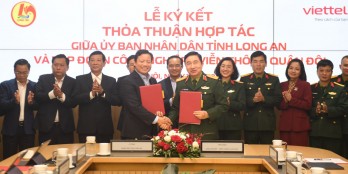 Long An Provincial People's Committee and Military Industry and Telecoms Group (Viettel) sign cooperation agreement on digital transformation