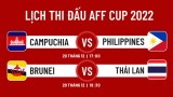 Lịch thi đấu AFF Cup 2022 hôm nay (20/12): Thái Lan ''đại thắng"?