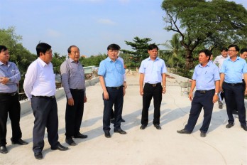 Phó Bí thư Thường trực Tỉnh ủy - Nguyễn Thanh Hải khảo sát Dự án thủy sản Tân Chánh