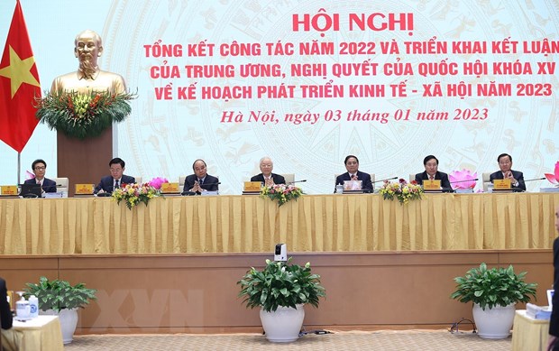 Tổng Bí thư: Tranh thủ thời cơ, thực hiện thắng lợi mục tiêu năm 2023