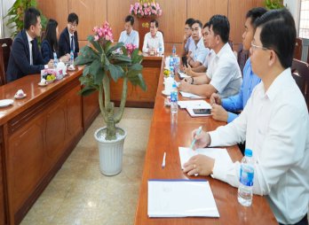 Lãnh đạo TP.Tân An làm việc với nhà đầu tư AEON Việt Nam