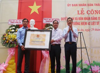Khu tưởng niệm 42 liệt sĩ Tiểu đoàn Đồng Nai: Đón nhận di tích lịch sử cấp tỉnh
