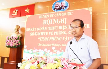 Cần Giuộc: Sơ kết 4 năm thực hiện Kế hoạch số 82 của Ban Thường vụ Tỉnh ủy về phòng, chống ‘tham nhũng vặt’