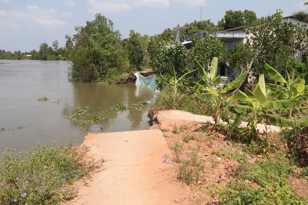 Vùng đầu nguồn trên sông Tiền tiếp tục sạt lở nghiêm trọng