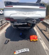 Xe Porsche lật ngửa khi tông nhiều xe máy trên đường dẫn cao tốc Long Thành - Dầu Giây