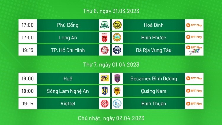 Lịch thi đấu vòng loại Cúp Quốc gia 2023: Ngày hội bóng đá ở Thiên Trường