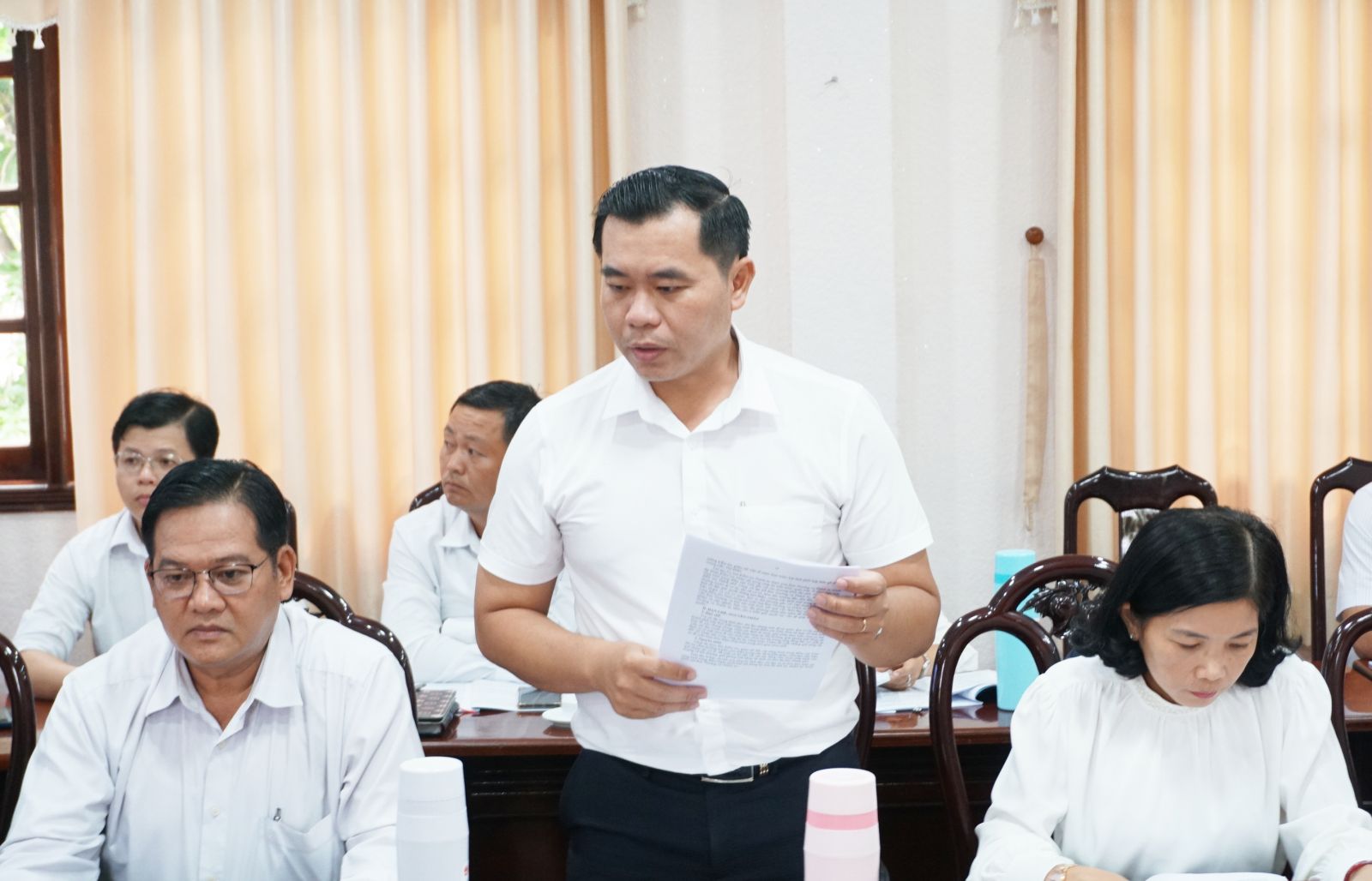 Phó Chủ tịch UBND tỉnh - Nguyễn Minh Lâm kiểm tra công trình trọng điểm tại TP.Tân An