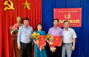 Châu Thành công bố các quyết định về công tác cán bộ