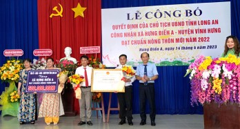 Hưng Điền A 'về đích' nông thôn mới Hưng Điền A 'về đích' nông thôn mới