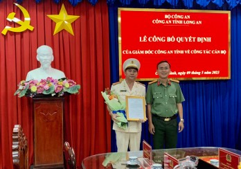 Trung tá Huỳnh Công Đức giữ chức Phó Trưởng Công an huyện Châu Thành