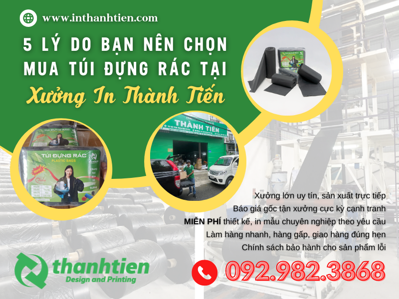 Inthanhtien.com - Công ty Sản xuất và in túi đựng rác giá rẻ
