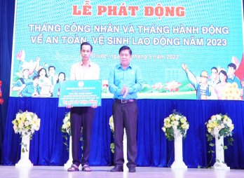 Cần Giuộc phát động Tháng Công nhân và hưởng ứng Tháng hành động về an toàn, vệ sinh lao động năm 2023