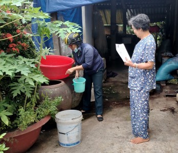 Cần Giuộc ra quân chiến dịch diệt lăng quăng đợt 2/2023
