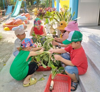 TP.Tân An: Học tập, trải nghiệm tại Vườn rau của bé