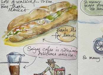 Cô giáo Úc đến Việt Nam vẽ mọi món ăn mà mình nếm thử