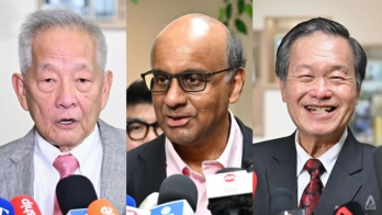 Three candidates run for Singaporean president