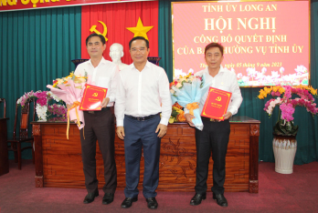 Điều động Bí thư Huyện ủy Thủ Thừa giữ chức vụ Chánh Văn phòng Tỉnh ủy