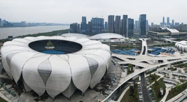 Sân vận động Trung tâm Thể thao Olympic Hàng Châu. (Nguồn: AFP)