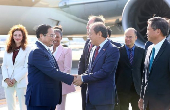 Prime Minister Pham Minh Chinh arrives in US