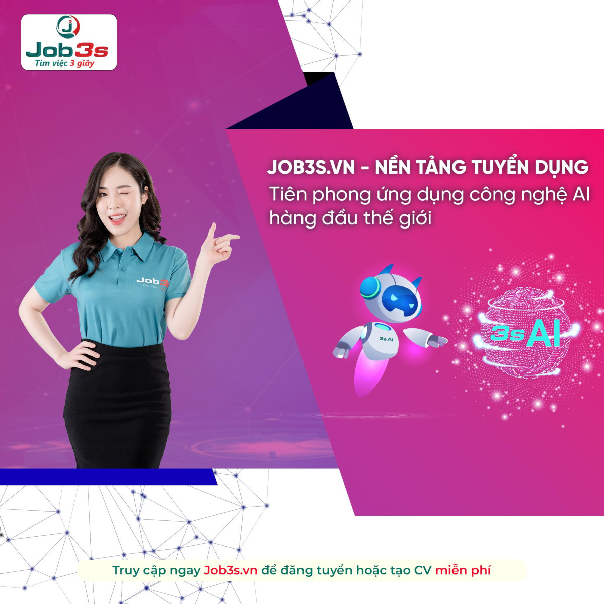Hành trình chinh phục vị trí dẫn đầu xu thế tuyển dụng của Job3s.vn
