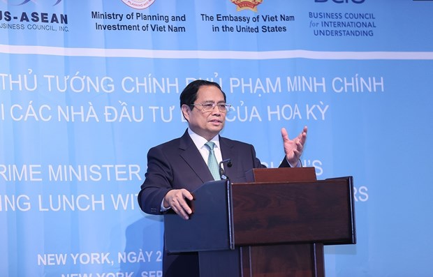 Thủ tướng Phạm Minh Chính cho biết Việt Nam và Hoa Kỳ còn rất nhiều dư địa hợp tác và phát triển. (Ảnh: Dương Giang/TTXVN)