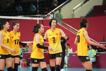 Promising start for Vietnamese women's volleyball team at Asiad 19
