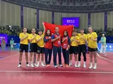 Đội tuyển Nữ Cầu mây tự hào với tấm huy chương Vàng tại ASIAD 19