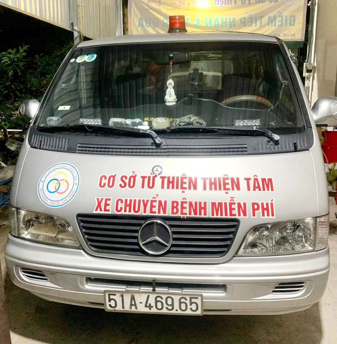 Xe cứu thương mà anh Nguyễn Văn Lộc khởi xướng mua với mong muốn hỗ trợ bệnh nhân