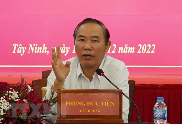 Thứ trưởng Bộ Nông nghiệp và Phát triển Nông thôn Phùng Đức Tiến được Thủ tướng bổ nhiệm lại từ ngày  2/11/2023.  (Ảnh: Thanh Tân/TTXVN)