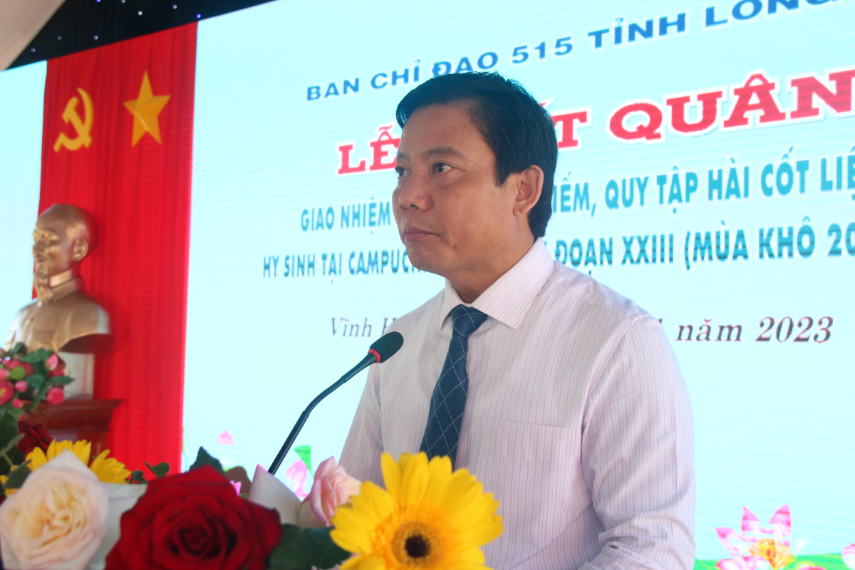 Long An xuất quân thực hiện nhiệm vụ tìm kiếm, quy tập hài cốt liệt sĩ hy sinh tại Campuchia