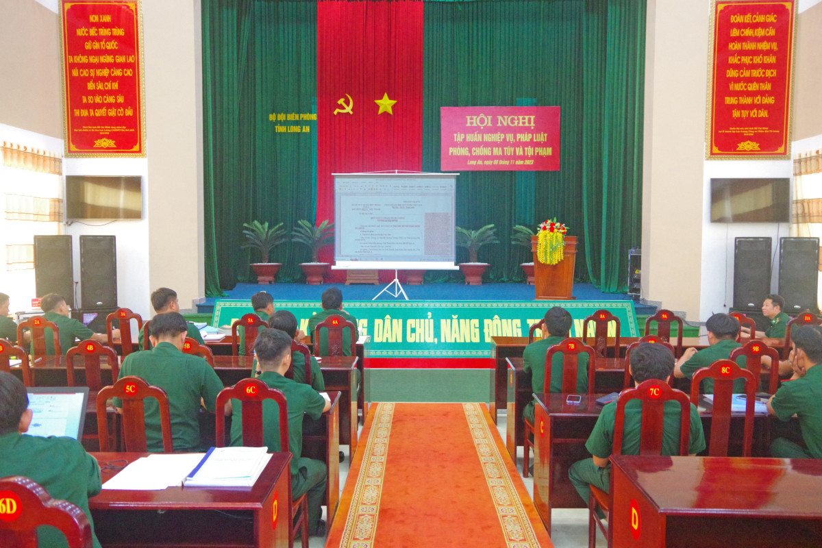 Nâng cao năng lực, nghiệp vụ phòng, chống ma túy và tội phạm cho bộ đội biên phòng Quang cảnh lớp tập huấn