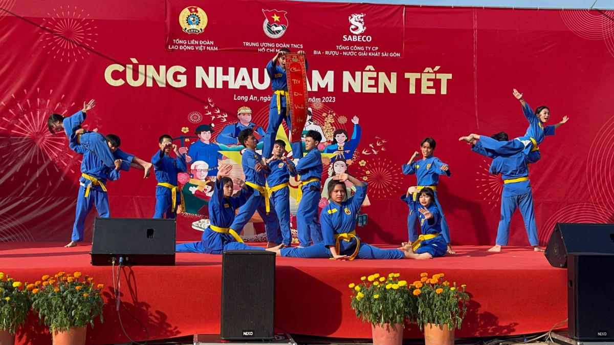 Câu lạc bộ Vovinam xã Phước Lý, huyện Cần Giuộc tham gia Đại hội Thể dục - Thể thao tỉnh Long An