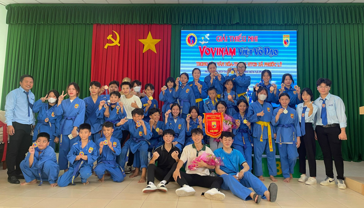 Câu lạc bộ Vovinam xã Phước Lý, huyện Cần Giuộc tham gia biểu diễn Hội xuân năm 2023