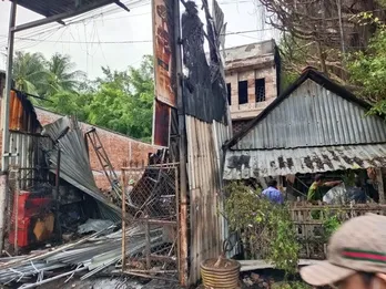 Vĩnh Long: Cháy nhà có 5 người đang ngủ, 2 cha con tử vong