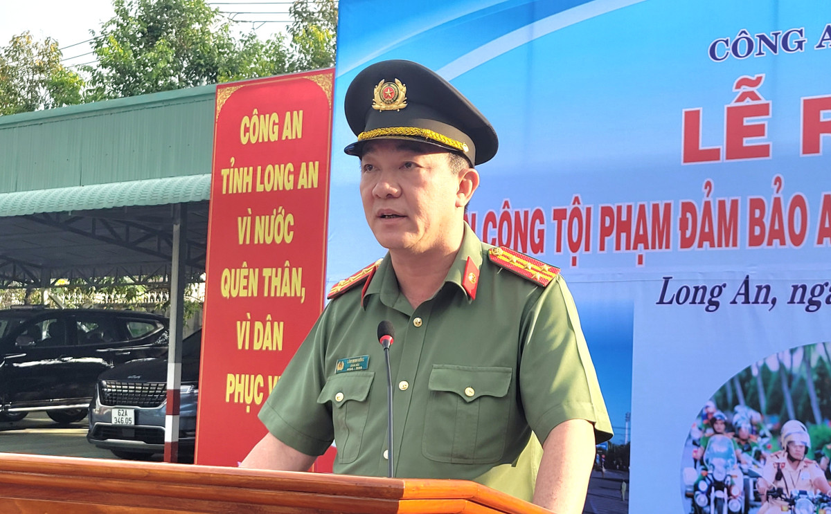 Công an tỉnh Long An phát lệnh ra quân tấn công, trấn áp tội phạm dịp Tết Nguyên đán năm 2024