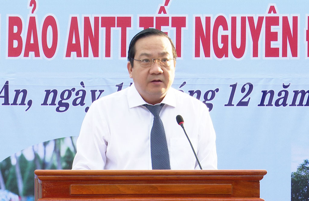 Công an tỉnh Long An phát lệnh ra quân tấn công, trấn áp tội phạm dịp Tết Nguyên đán năm 2024