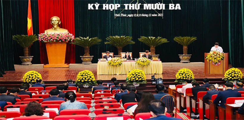 Chủ tịch UBND tỉnh Vĩnh Phúc có số phiếu tín nhiệm thấp chiếm hơn 50% Kỳ họp thứ 13 Hội đồng Nhân dân tỉnh Vĩnh Phúc (Nguồn: Cổng thông tin tỉnh Vĩnh Phúc)