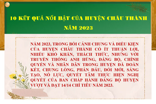 Châu Thành - Những kết quả nổi bật trong năm 2023