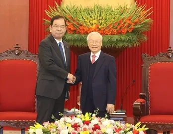 Tổng Bí thư tiếp Chủ tịch Đoàn Chủ tịch Ban Chấp hành TW Đảng Cộng sản Nhật Bản